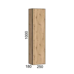 Pensile reversibile Modula rovere nodato con 1 anta 25x100x18 cm