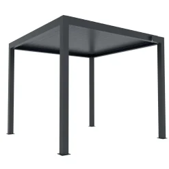 Pergola bioclimatica Atena in alluminio palo 12 4x4xH2,5 m antracite