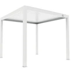 Pergola bioclimatica Atena in alluminio palo 12 4x4xH2,5 m bianco