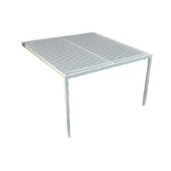 Pergola bioclimatica Calicantus Wall bianco 400x300x230 cm