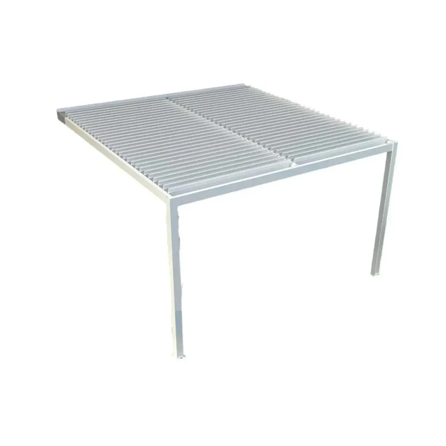 Pergola bioclimatica Calicantus Wall bianco 400x300x230 cm