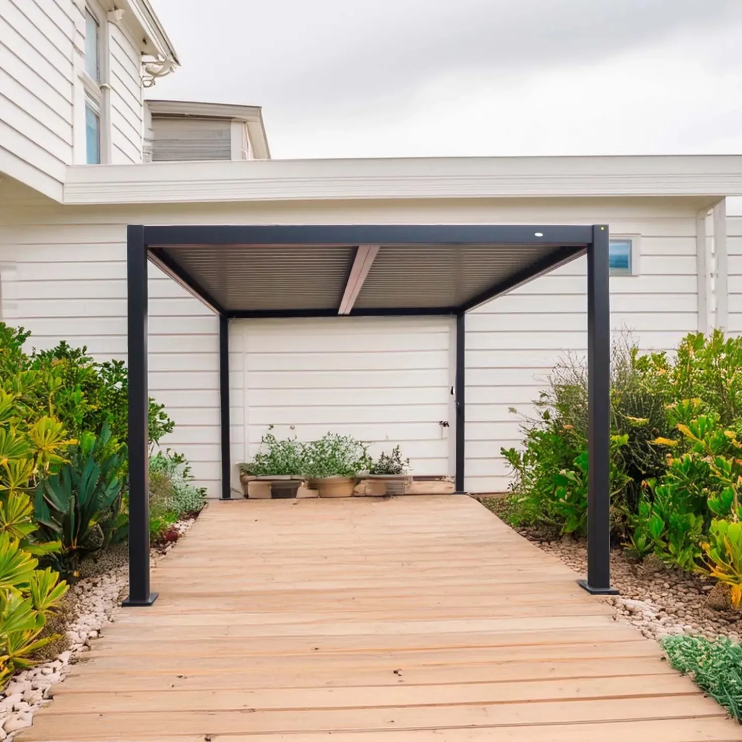 Pergola bioclimatica in alluminio Solanum Plus 300x300xH240 cm antracite