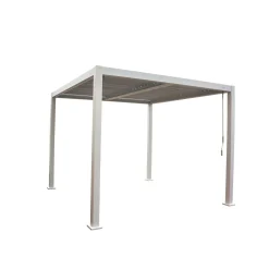 Pergola bioclimatica in alluminio Solanum Plus 300x300xH240 cm bianco