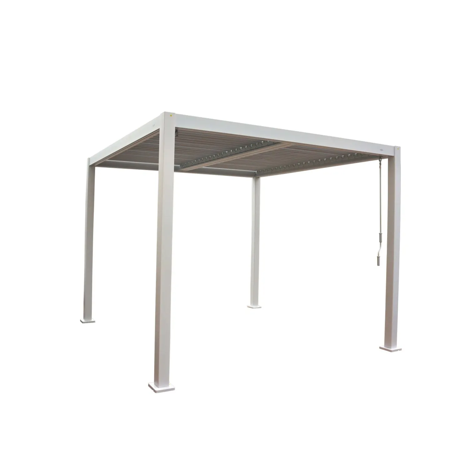 Pergola bioclimatica in alluminio Solanum Plus 300x400xH240 cm bianco