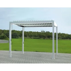 Pergola bioclimatica in alluminio Tennessee 300x400 cm bianco