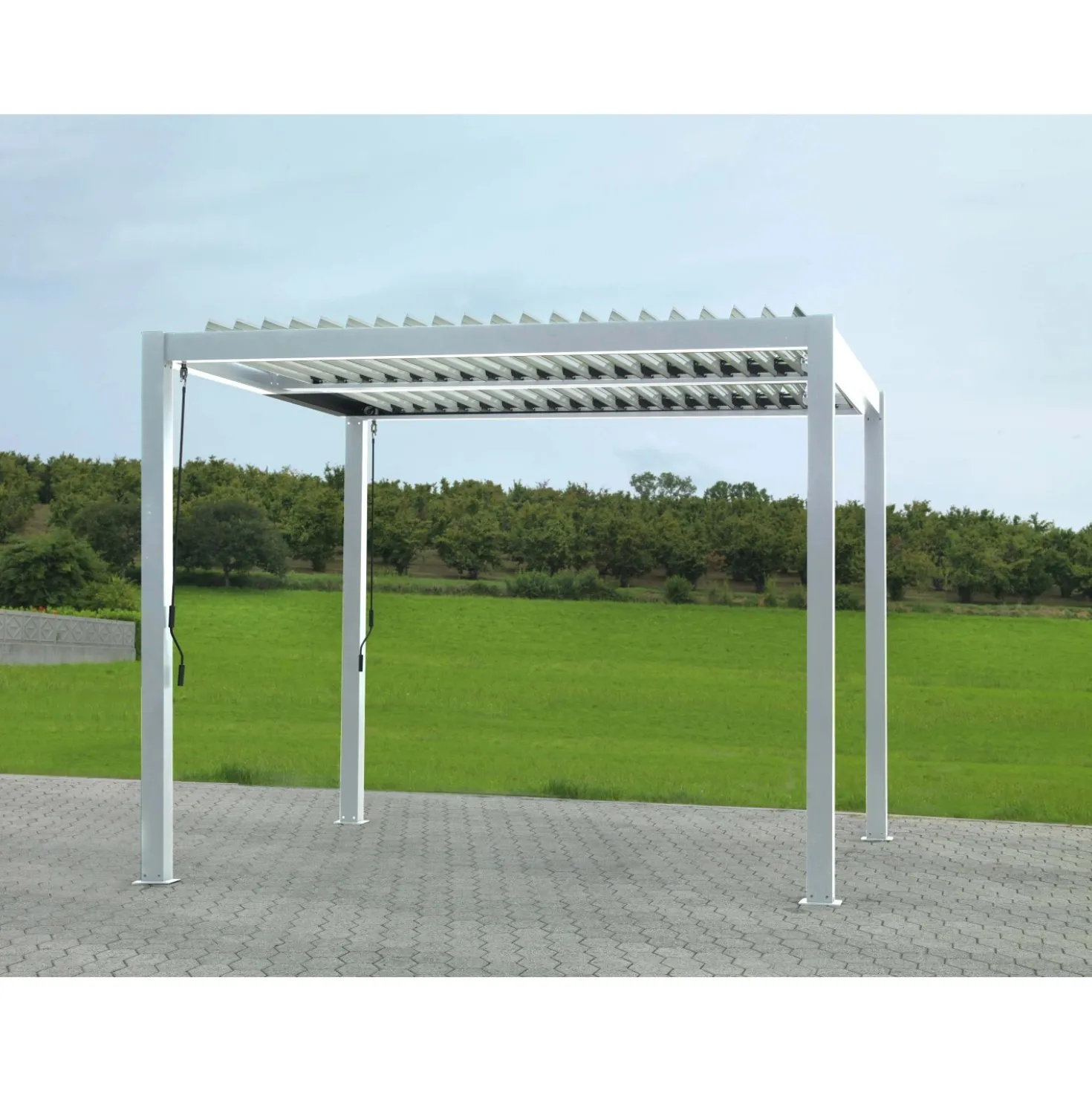 Pergola bioclimatica in alluminio Tennessee 300x400 cm bianco