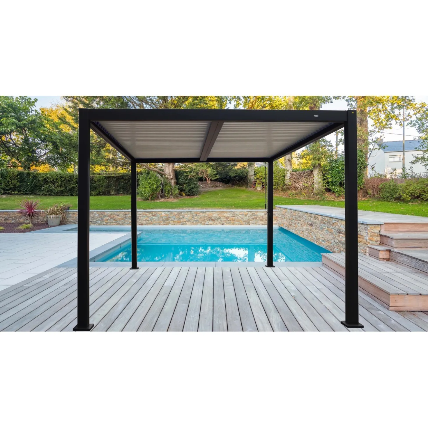 Pergola bioclimatica in alluminio Solanum Plus 300x400xH240 cm antracite