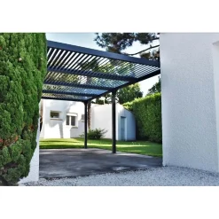Pergola bioclimatica in alluminio 3660 antracite 360x600 cm