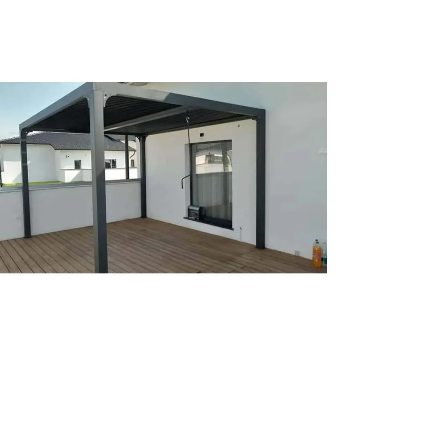 Pergola bioclimatica in alluminio 3630 antracite 360x300 cm