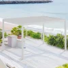 Pergola bioclimatica in alluminio Topeka 300x400 cm bianco