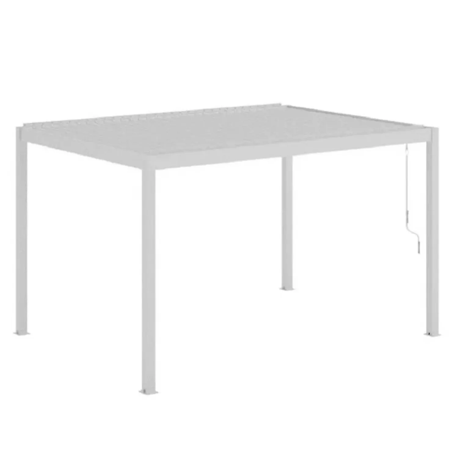 Pergola bioclimatica in alluminio Topeka 300x400 cm bianco