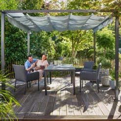 Pergola in acciaio e poliestere Texhoma 300x300x230 cm