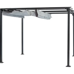 Pergola in acciaio e poliestere Texhoma 300x300x230 cm