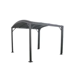 Pergola in acciaio galvanizzato copertura in poliestere 243x565x300 cm antracite