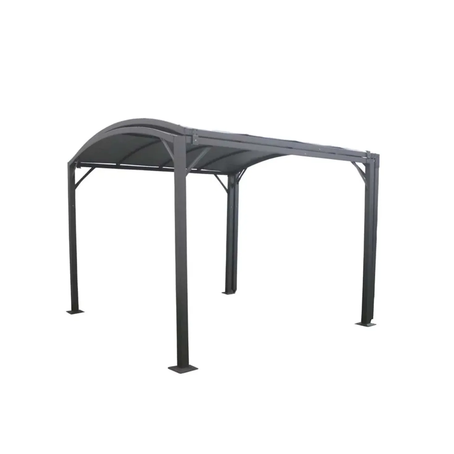 Pergola in acciaio galvanizzato copertura in poliestere 243x565x300 cm antracite