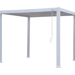 Pergola in alluminio Myara 296x296xH250 cm bianco