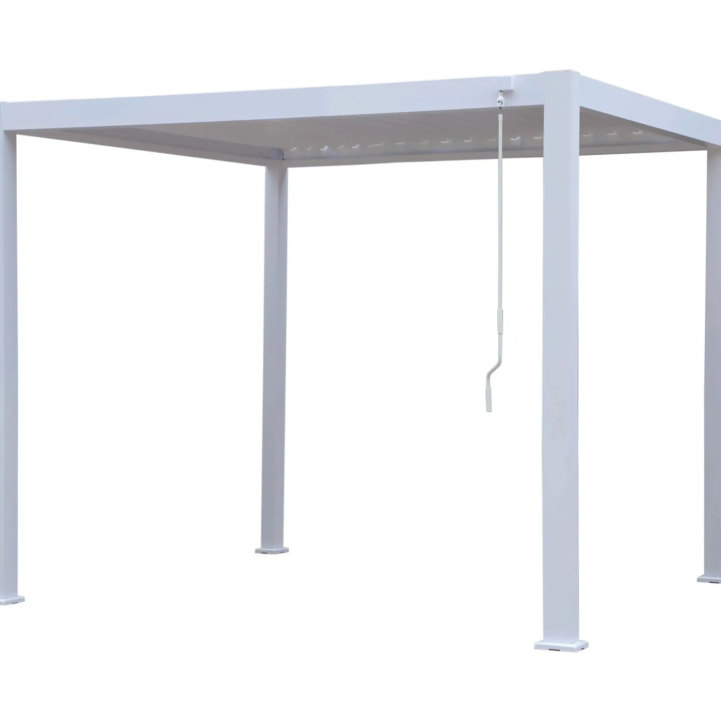 Pergola in alluminio Myara 296x296xH250 cm bianco