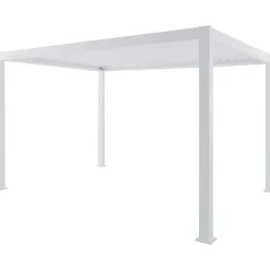 Pergola in alluminio Myara 394x296x250 cm bianco