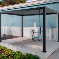 Pergola in alluminio Myara 394x296x250 cm antracite