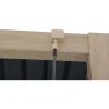 Pergola in alluminio Myara L580xP296xH250 cm legno chiaro