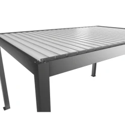 Pergola in metallo Biohort grigio quarzo/bianco 312x367,5x264 cm