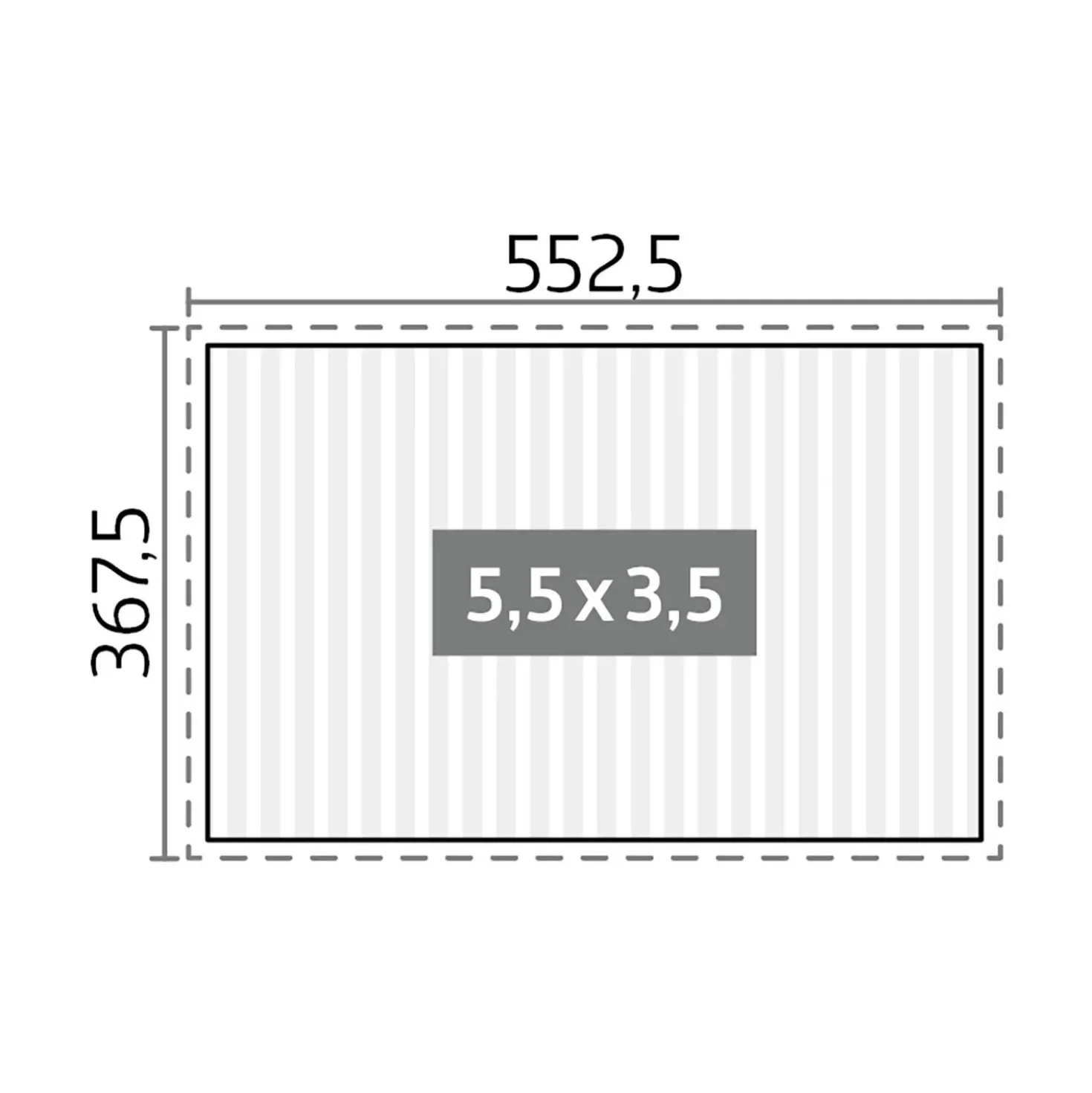 Pergola in metallo Biohort bianco 552,5x367,5x264 cm