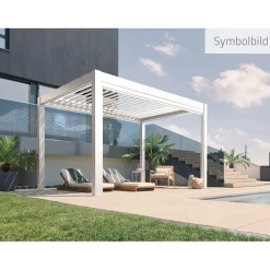 Pergola in metallo Biohort bianco 367,5x312x264 cm
