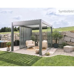 Pergola in metallo Biohort grigio quarzo met. 460x312x264 cm