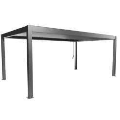Pergola in metallo Biohort grigio quarzo-met. 608x367,5x264 cm