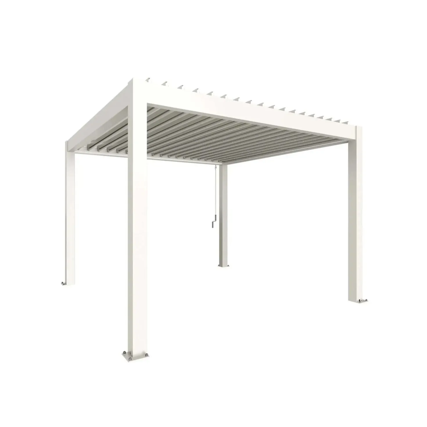 Pergola in metallo Biohort 3,5 m x 3,5 m Bianca
