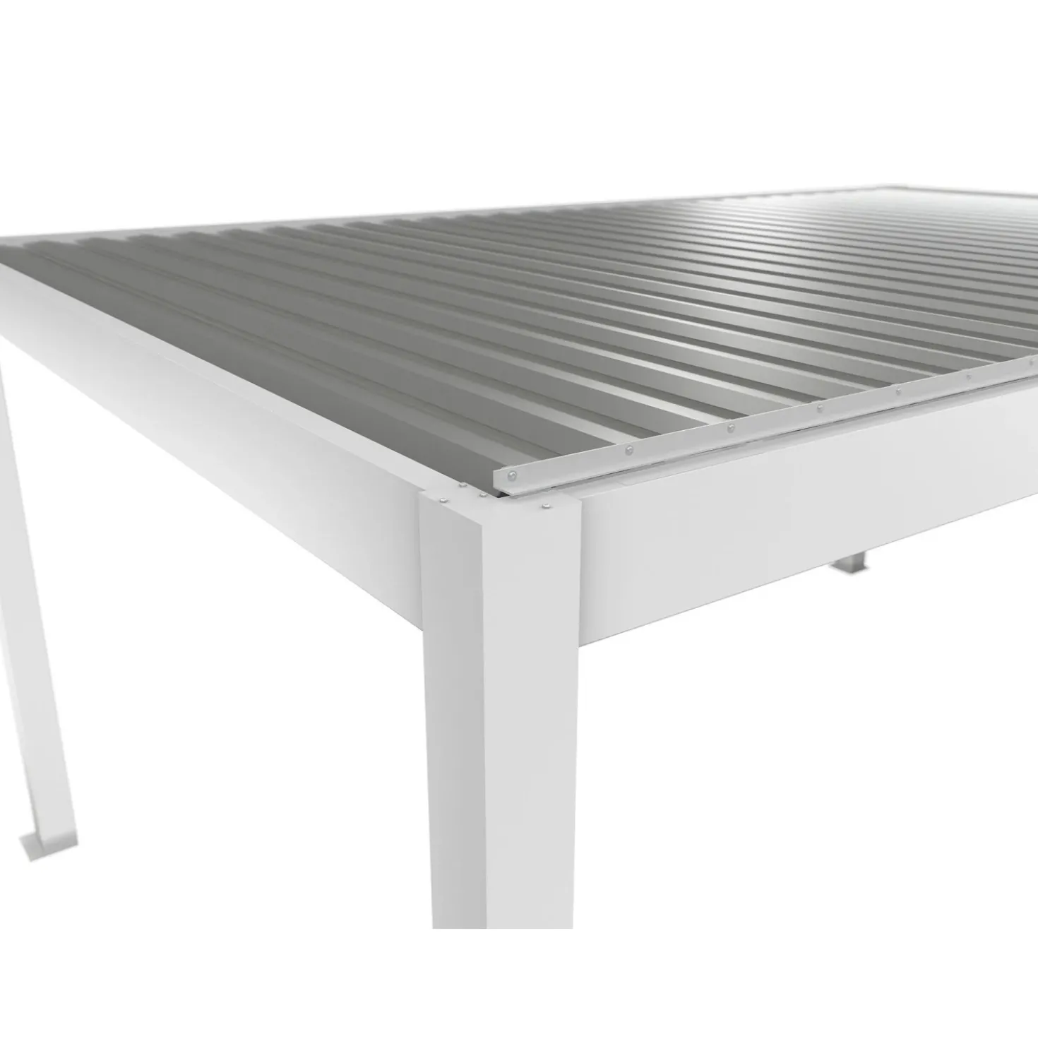 Pergola in metallo Biohort bianco/argento 552,5x367,5x264 cm