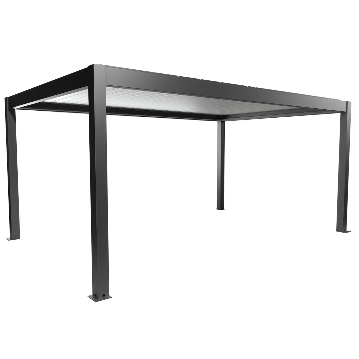 Pergola in metallo Biohort grigio scuro/argento 552,5x367,5x264 cm