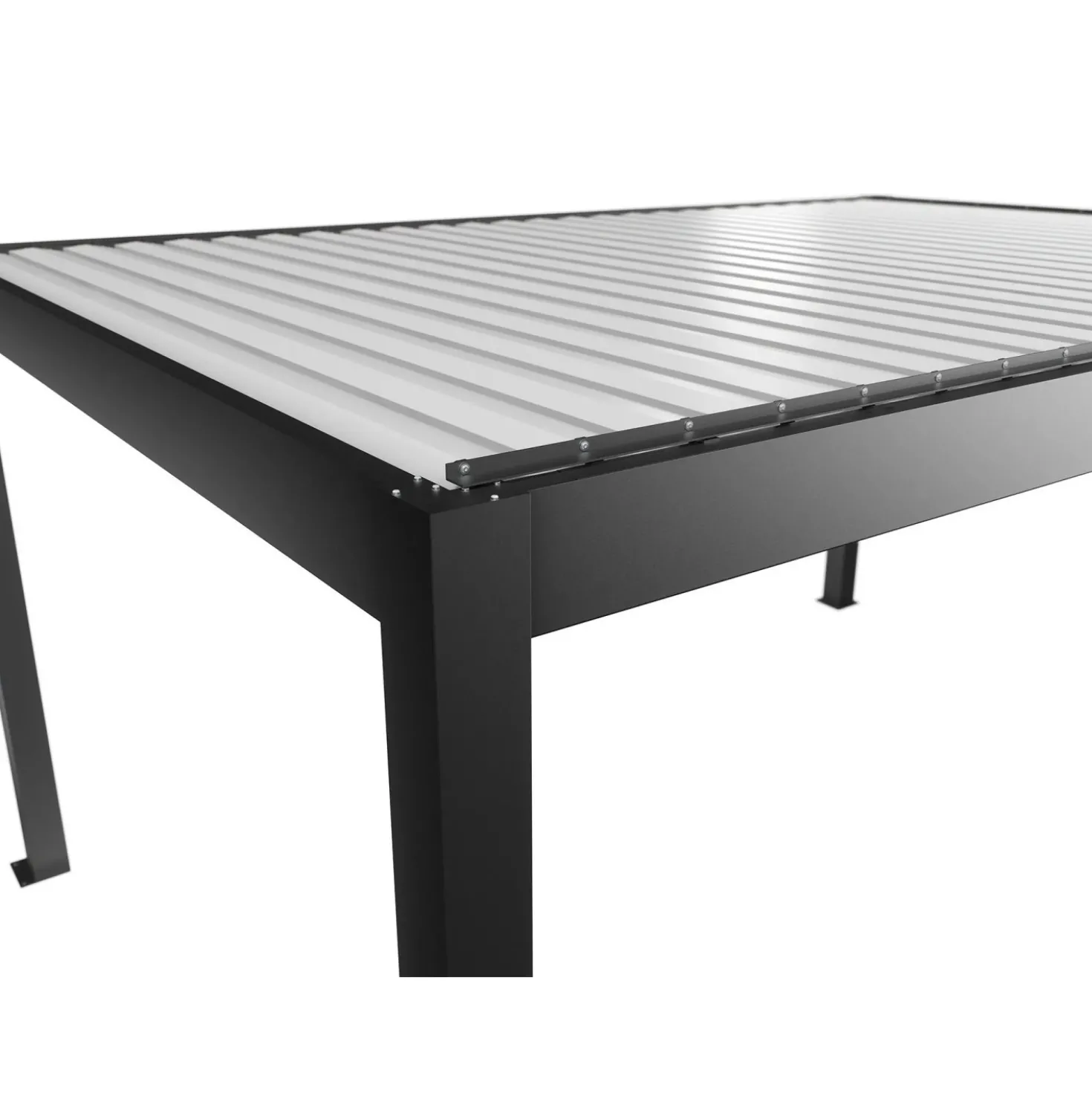 Pergola in metallo Biohort grigio scuro/bianco 515,5x367,5x264 cm