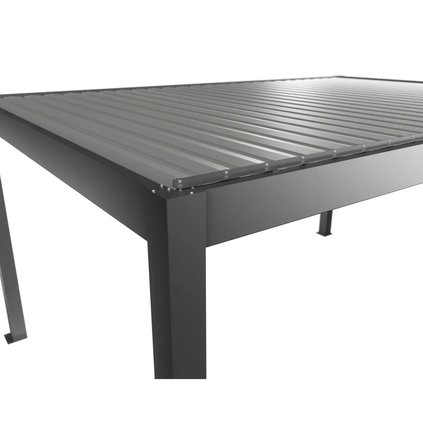 Pergola in metallo Biohort grigio quarzo/argento 515,5x367,5x264 cm