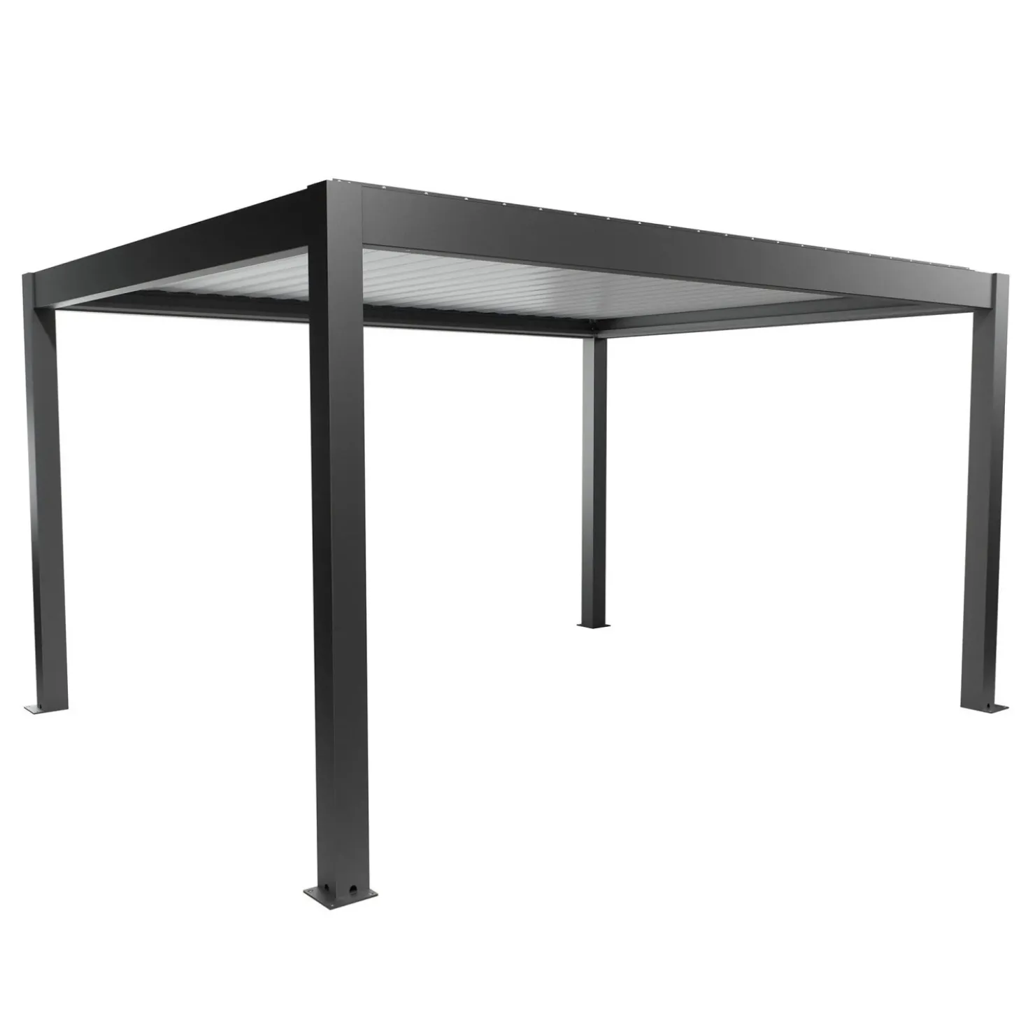 Pergola in metallo Biohort grigio scuro/bianco 460x367,5x264 cm
