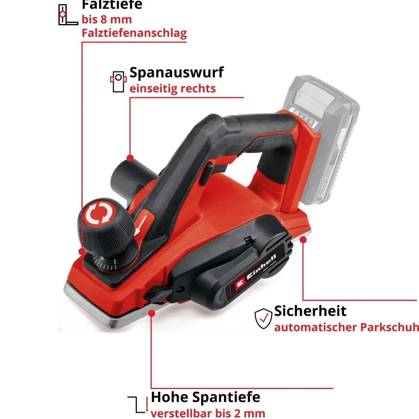 Pialletto a batteria Einhell Power X-Change TE-PL 18/82 Li Solo