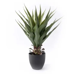 Pianta finta Aloe in vaso 70 cm verde