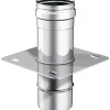 Piastra con elemento dritto diam. 100 acciaio sp.0,5 mm