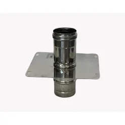 Piastra intermedia con tubo in acciaio inox AISI 316 MF Ø 80 mm