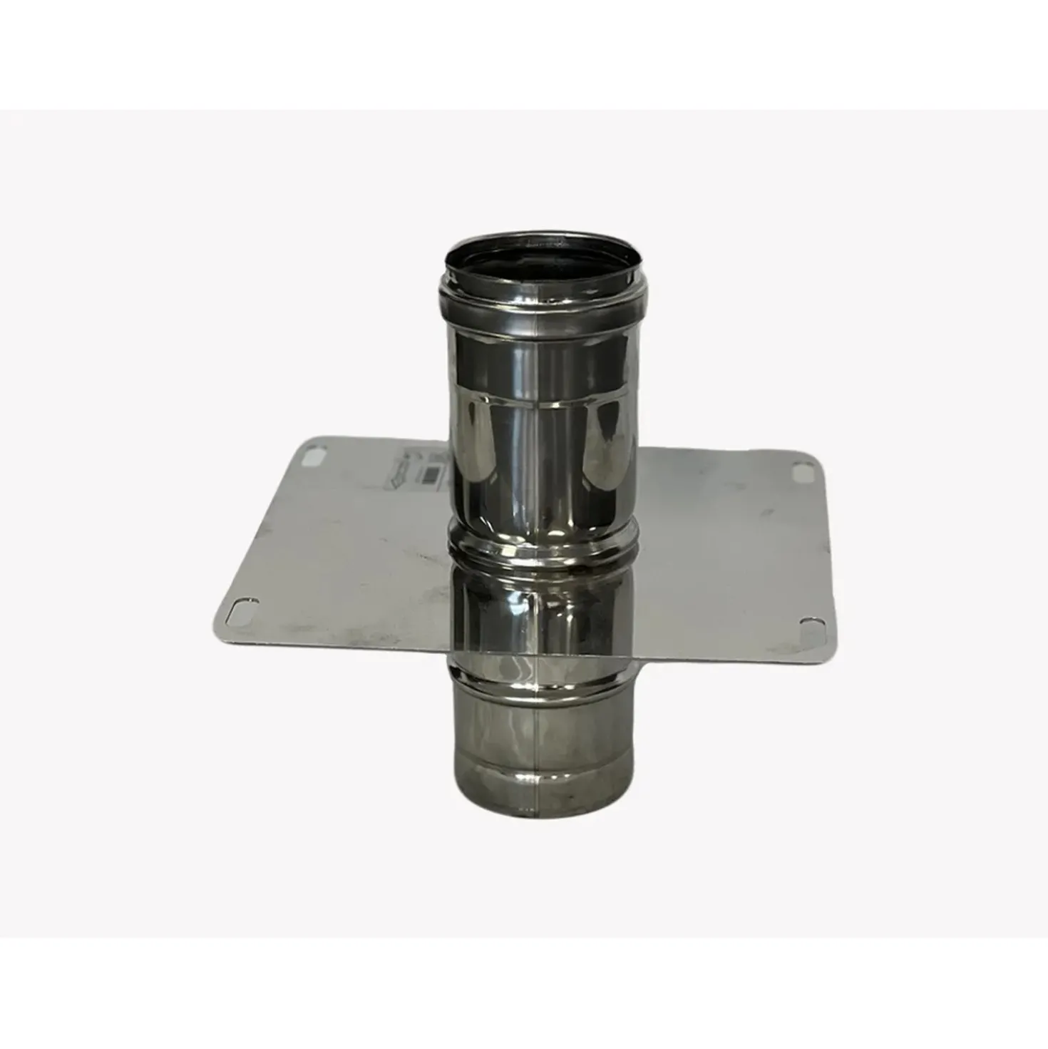 Piastra intermedia con tubo in acciaio inox AISI 316 MF Ø 80 mm