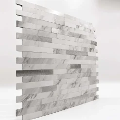 Piastrella adesiva mosaico Carrara 4 pz 300x300x40 mm