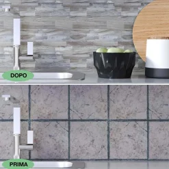 Piastrella adesiva mosaico Trento 4 pz 300x300x40 mm