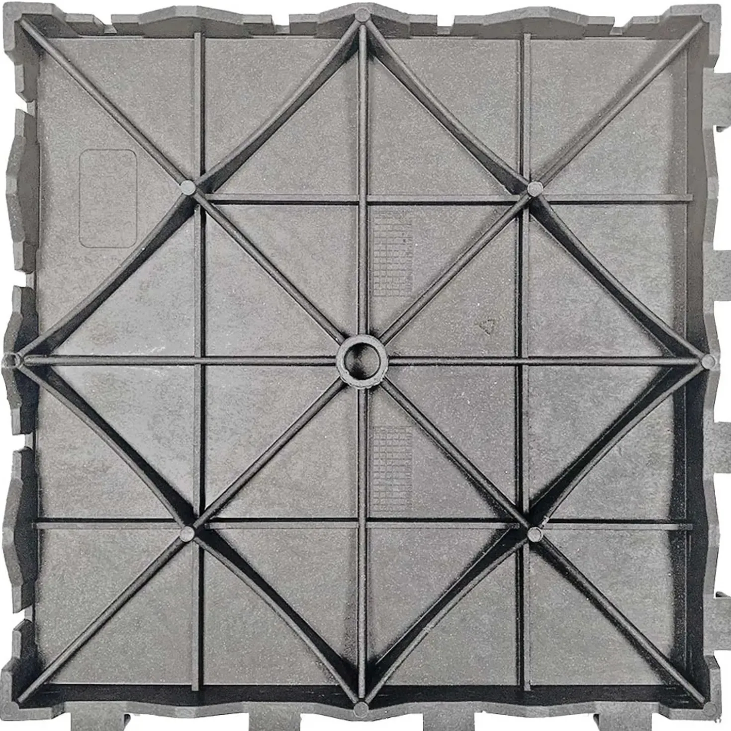 Piastrella da esterno in WPC Mixtile grigio 40x40 cm