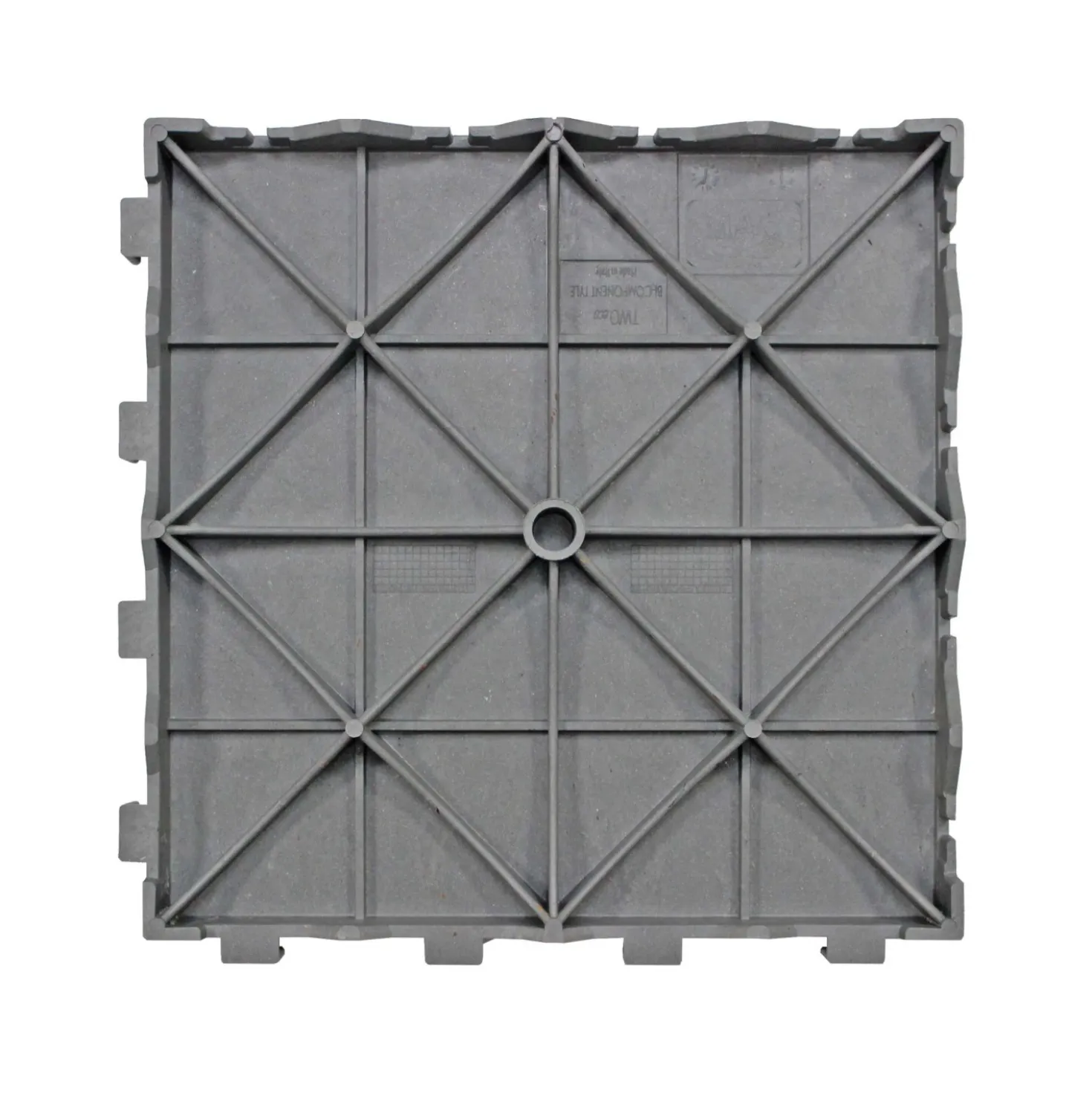 Piastrella da esterno in WPC Mixtile grigio 40x40 cm