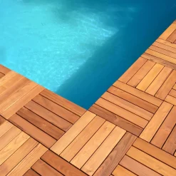 Piastrella da esterno in legno Woodstile termotrattato naturale 40x40 cm