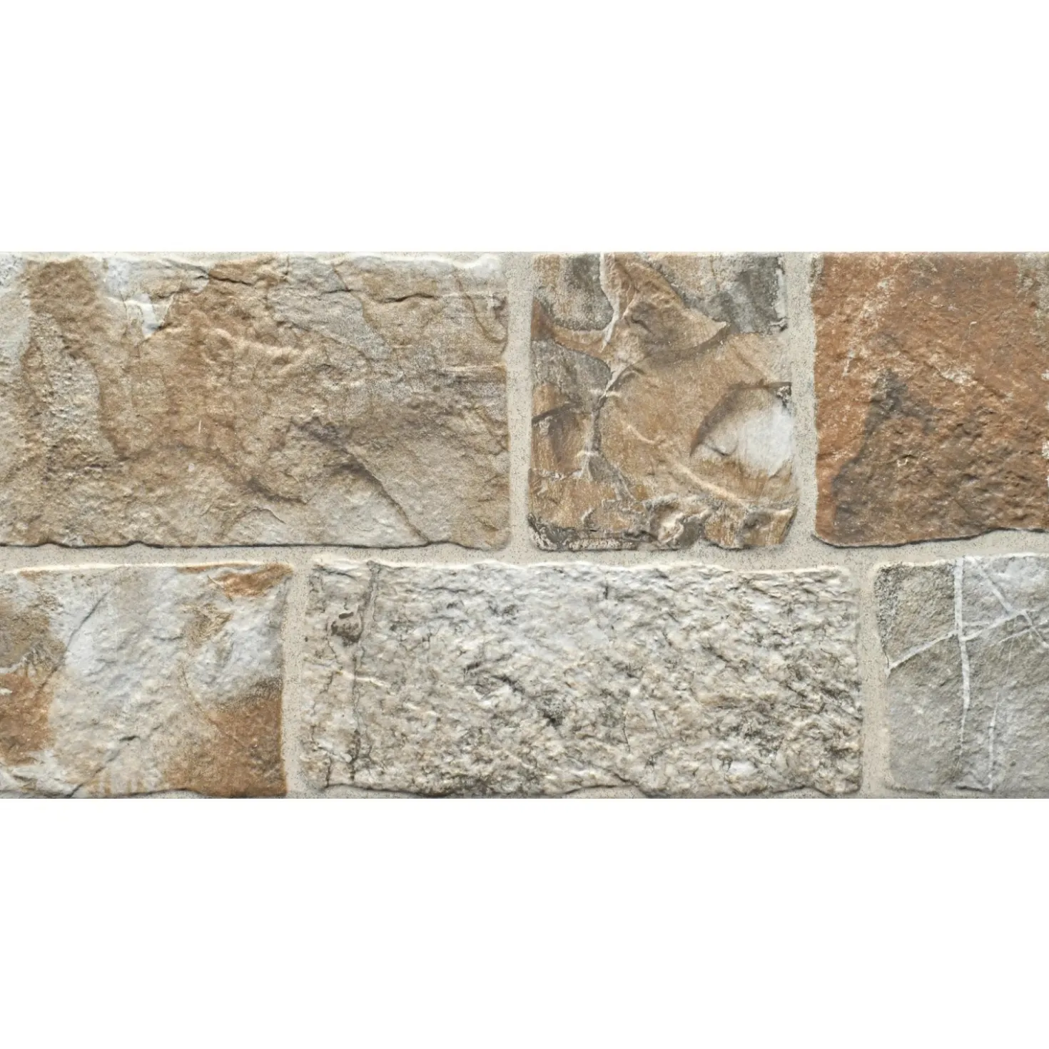 Piastrella da esterno in gres porcellanato Abbazie multicolore 25x50 cm 1,25 m²