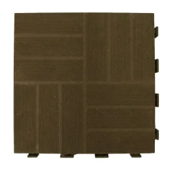 Piastrella da esterno in WPC Mixtile marrone 40x40 cm