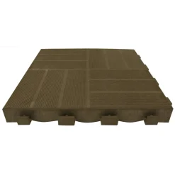 Piastrella da esterno in WPC Mixtile marrone 40x40 cm