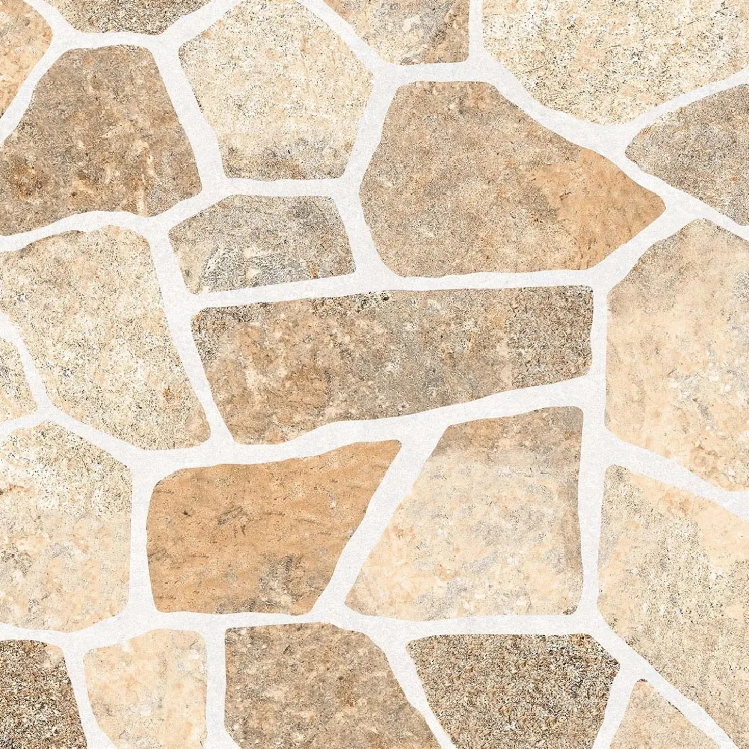 Piastrella da esterno in porcellanato smaltato Ciottolino beige 32x32 cm