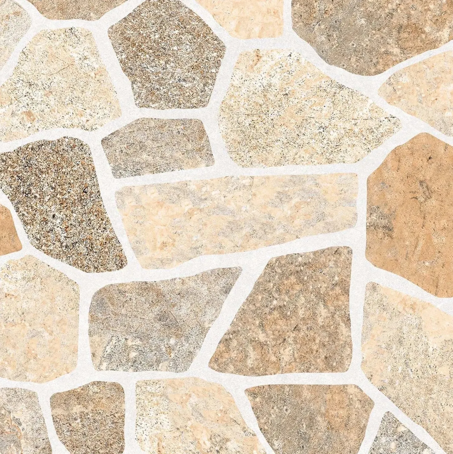 Piastrella da esterno in porcellanato smaltato Ciottolino beige 32x32 cm